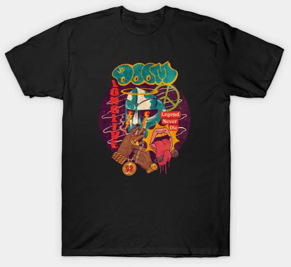 MF DOOM Короткий рукав Мужская Унисекс S-3XL Черная Фанатская футболка Унисекс