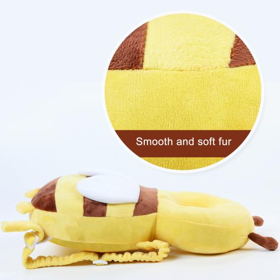 Baby Head Protector Bumble Bee Backpack Stuffed Bee Head Protection Back Pack with Horizontal Fixing Belt for 5-24 Months Toddler