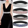 Rhinestone Elastic Wide Belt Flash Diamond Women's Versatile Waistband Fashionable Elastic Belt