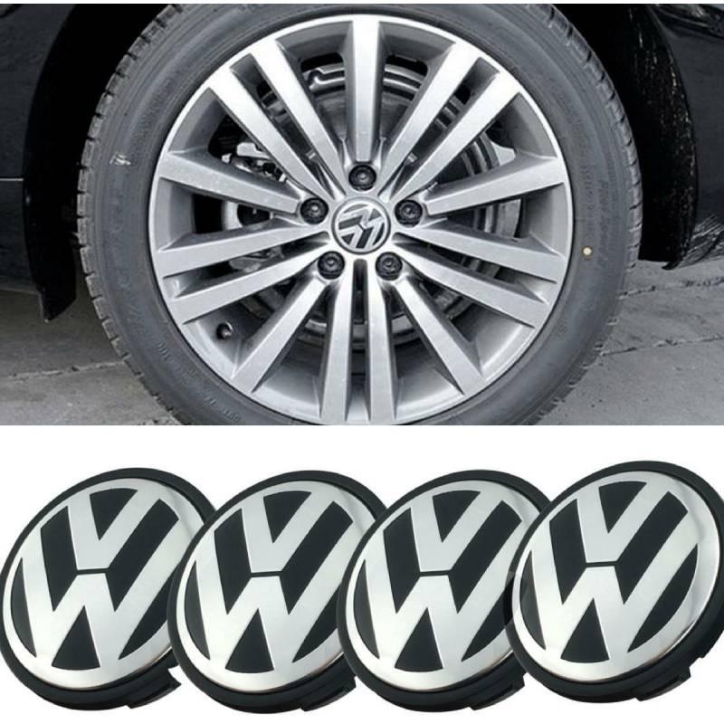 Volkswagen Hub Cover 2.6in High Gloss Finish Strong Abs Plastic Perfect Replacement For Lost Badges