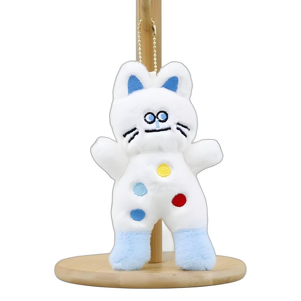 Adorable Cat Plush Toy Keychain Cute Bag Pendant With Soft Short Plush Material