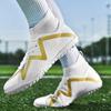 Модные мужские футбольные бутсы с длинными шипами, высокие бутсы для футбола до щиколотки AG/TF, детские бутсы для игры на открытом воздухе на траве, футбольные бутсы для тренировок, спортивная футбольная обувь
