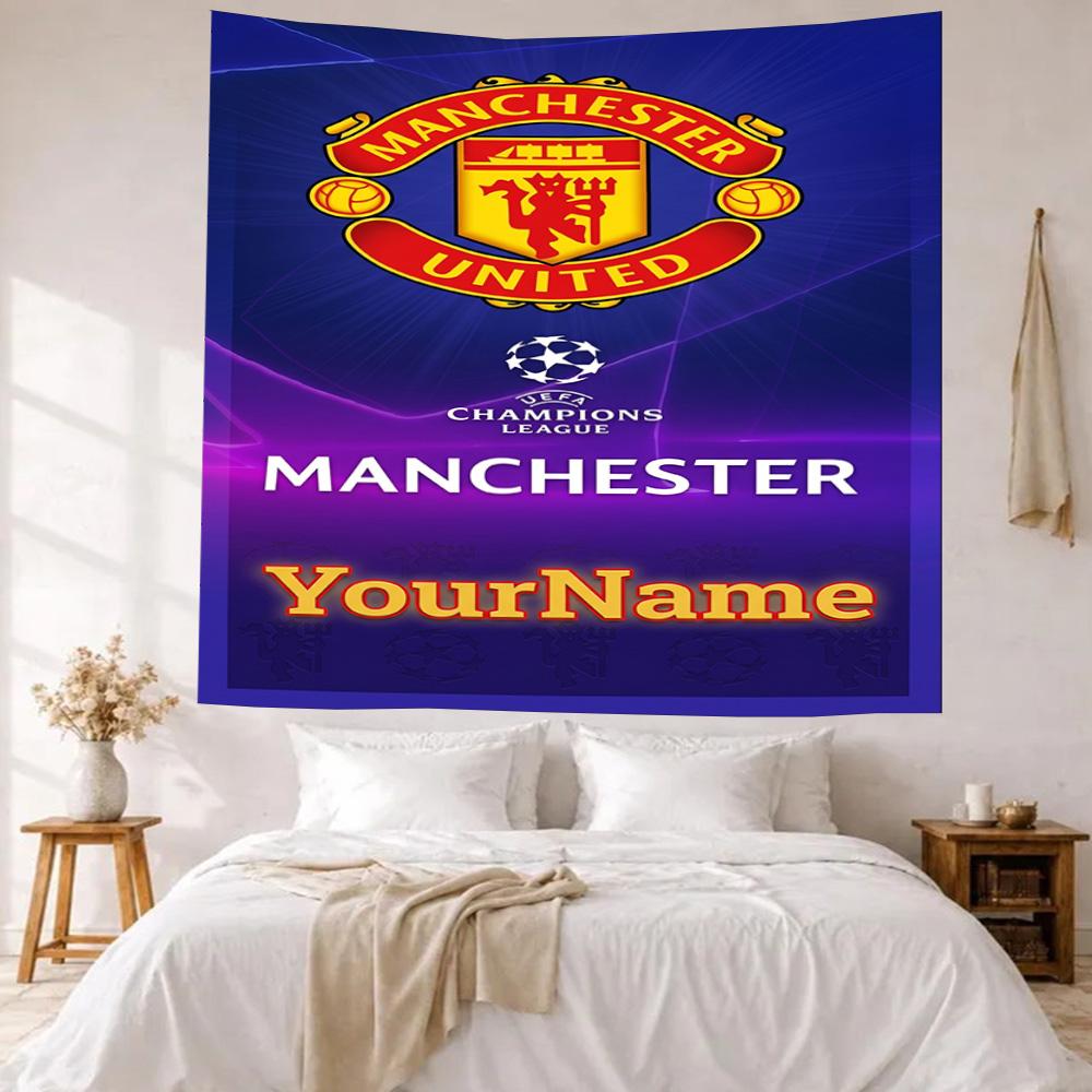 Manchester Custom Your Name Wall Decor Tapestry Art For Pet Memorial Birthdaywedding Party Backdrop Family Gift