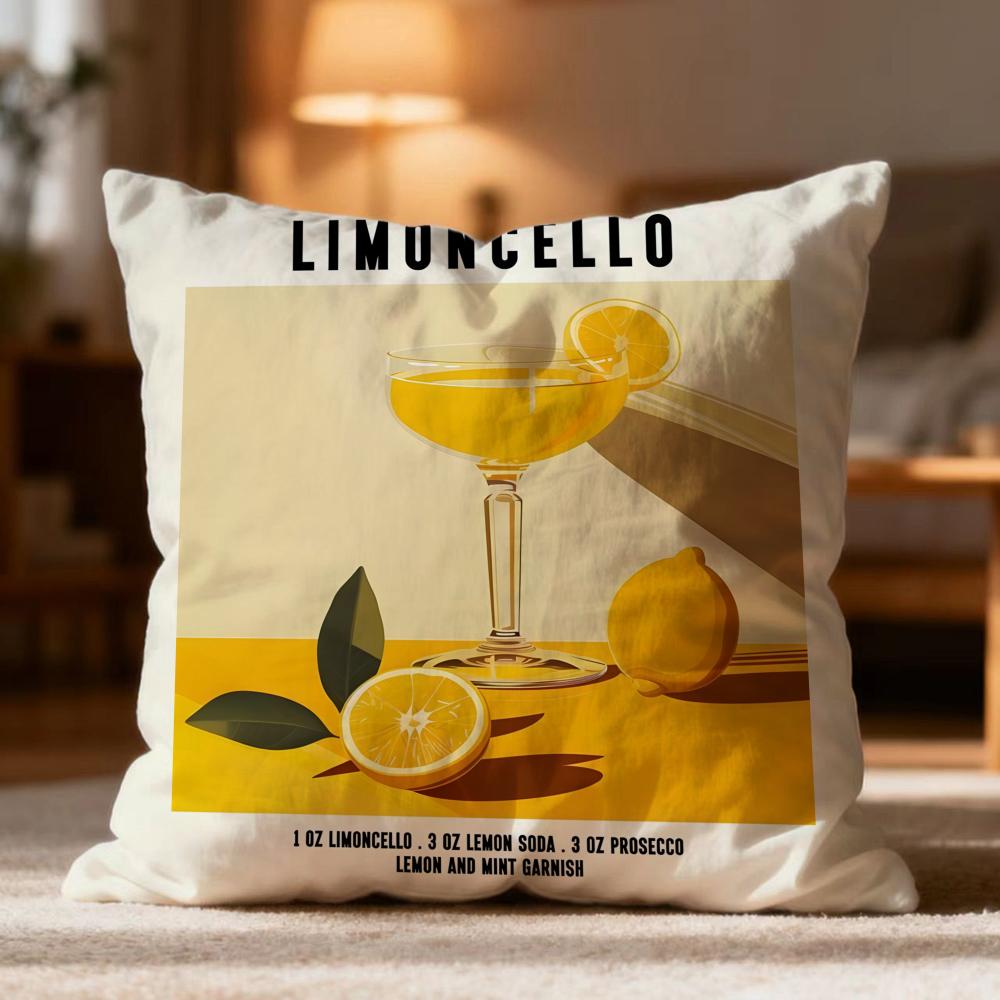 Популярная наволочка для подушки-подушки Limoncello, мягкая, моющаяся, для дивана, кровати, путешествий, офиса