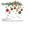 Removable Bathroom Wall Art Christmas Ball Toilet Sticker, Decoration Decal, Peel Stick Decal Waterproof Lid for Holiday Party PVC Stickers