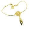[P8271] - Handmade Gold 'Boho' Bracelet (dreamcatcher) - 32x12 Mm