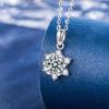 INS Style Love Claw High Carbon Zircon Snowflake 925 Sterling Silver Korean Style Clavicle Chain Moissanite Necklace