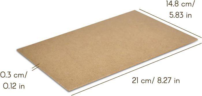 MDF Feuille Planche Panneau Bois Brut - 30 x A5 148 x 210 x 3 mm - Idéal pour Bricolage, Découpe au Laser, CNC Routeur, Modelage