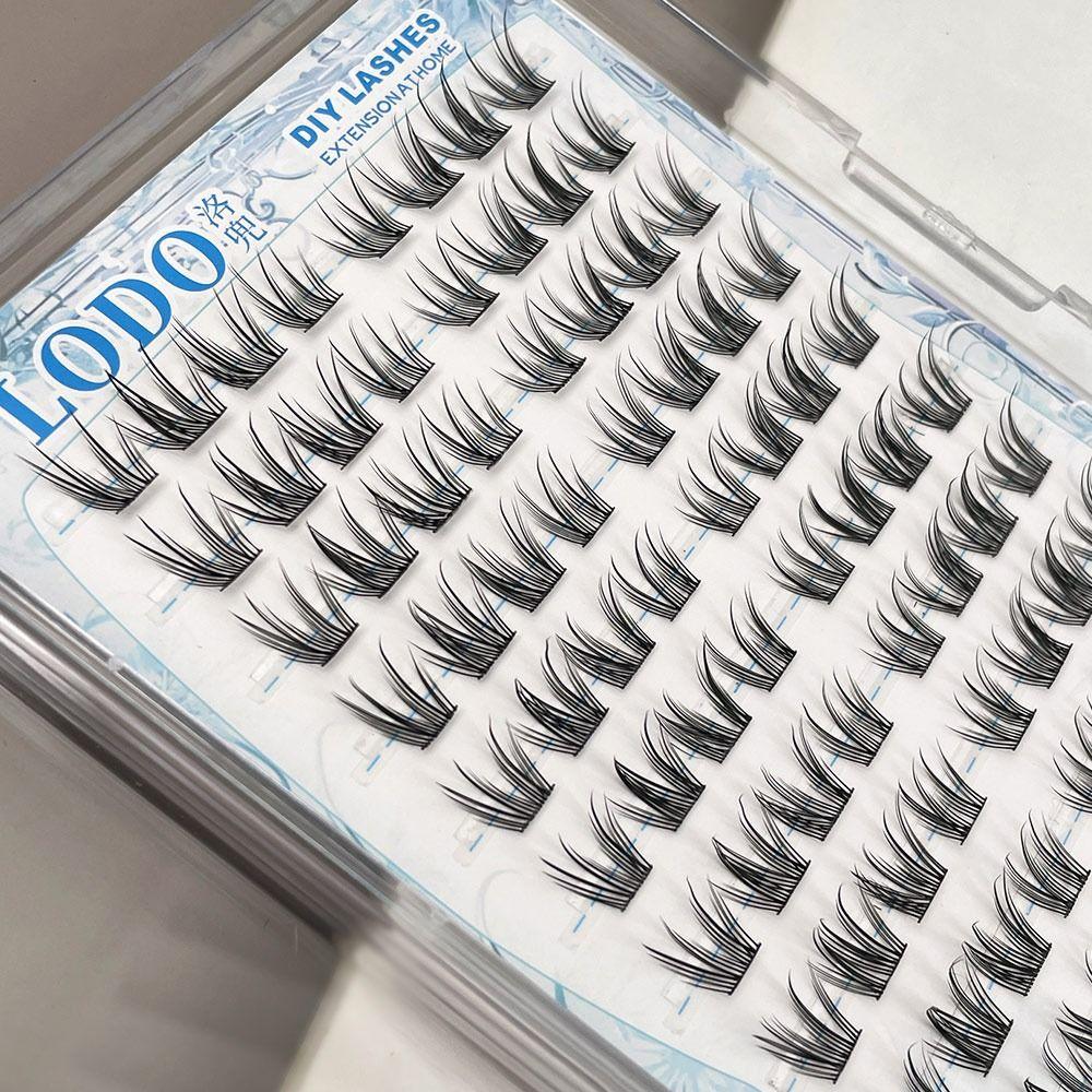 80 шт. Ультратонкие ленточные ресницы без клея в стиле аниме, французские индивидуальные ресницы для женщин