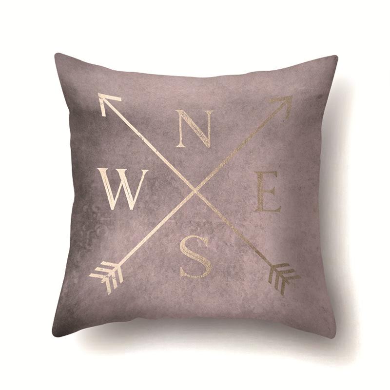 Modern Painted Simple Household Car Polyester Pillow Case Car Decoration Home Printed Waist Pillow Case