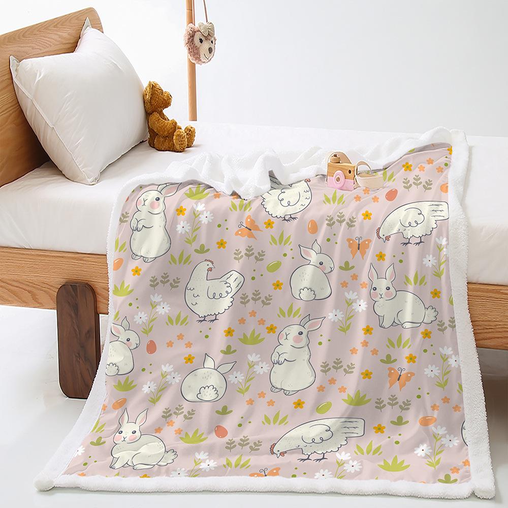Blanket Animal Rabbit Blanket Lamb Fleece Crystal Fleece Blanket Blanket Universal