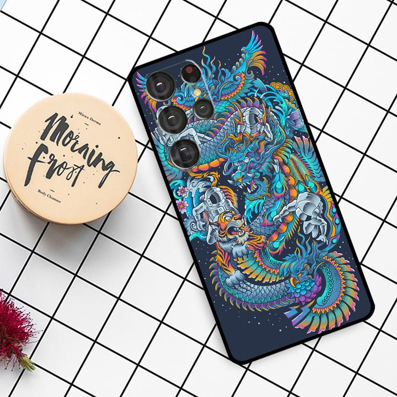 Модный Чехол с Китайским Драконом для Samsung Galaxy S24 FE S21 S22 S23 S25 Ultra S9 S10 Plus S20 FE S25 FE Чехол для Телефона