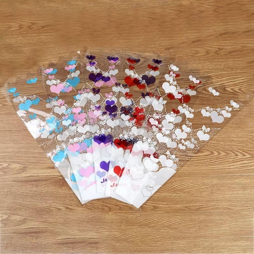 100pcs Rose Bagging Rose Bouquet Wrapping Sleeve Flower Transparent Packaging Wrappers Christmas