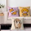 Dog Cartoon Illustration Cute Pillow Cover Sofa Cushion Cover Home Room Decoration Children Gift