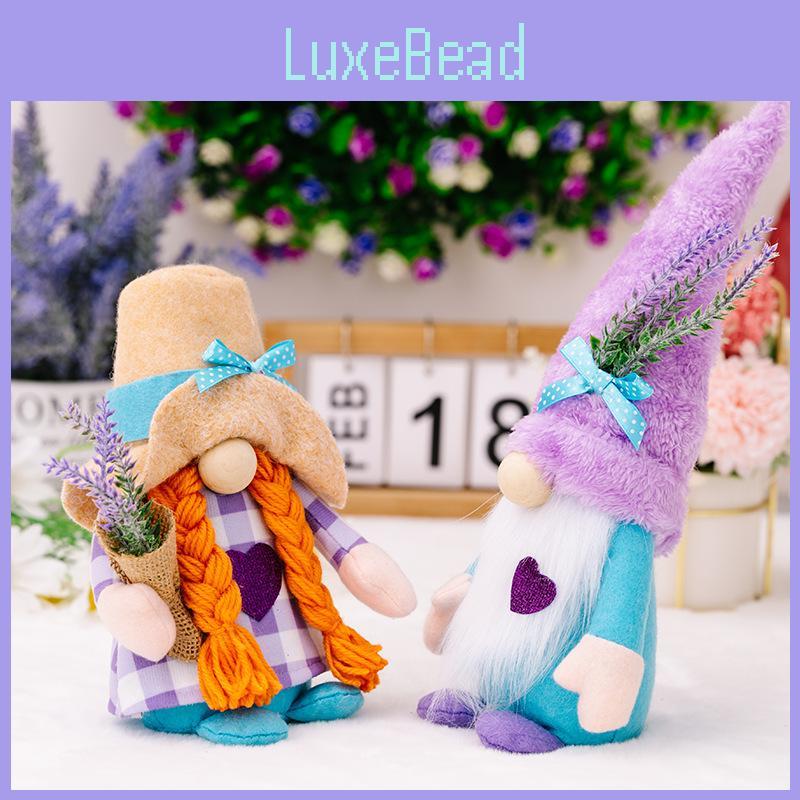 Charming Lavender Heart Shaped Faceless Doll Plush Figure For Special Occasion Decor