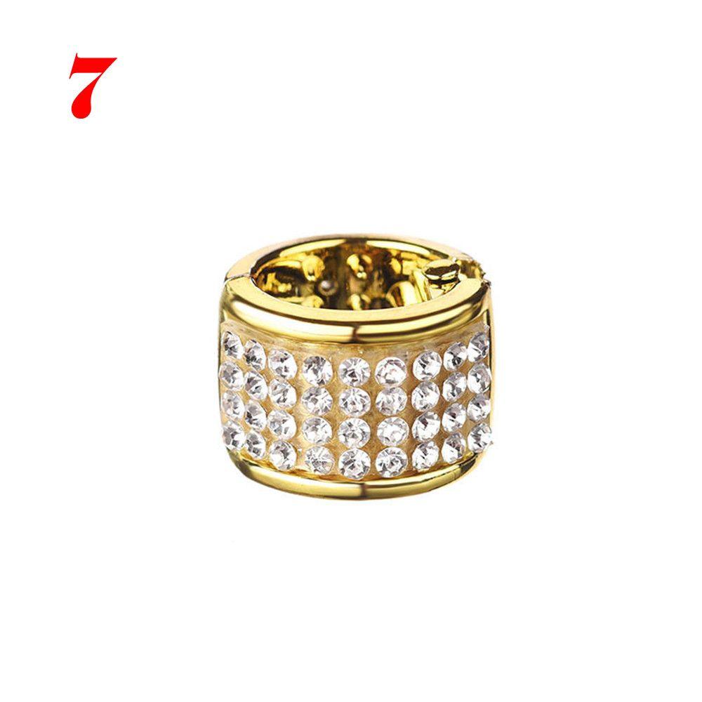 Punk Elastic Crystal Hair Ring Headband Hair Cuff Ponytail Holder