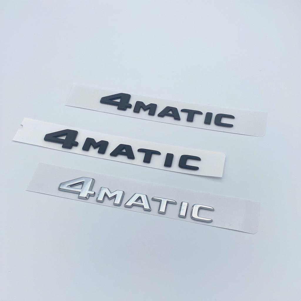 For A B C E G S ML SL CL GLA CLA Class 4MATIC 4 MATIC Trunk Chrome Matte Black Letters Emblem Badge Sticker