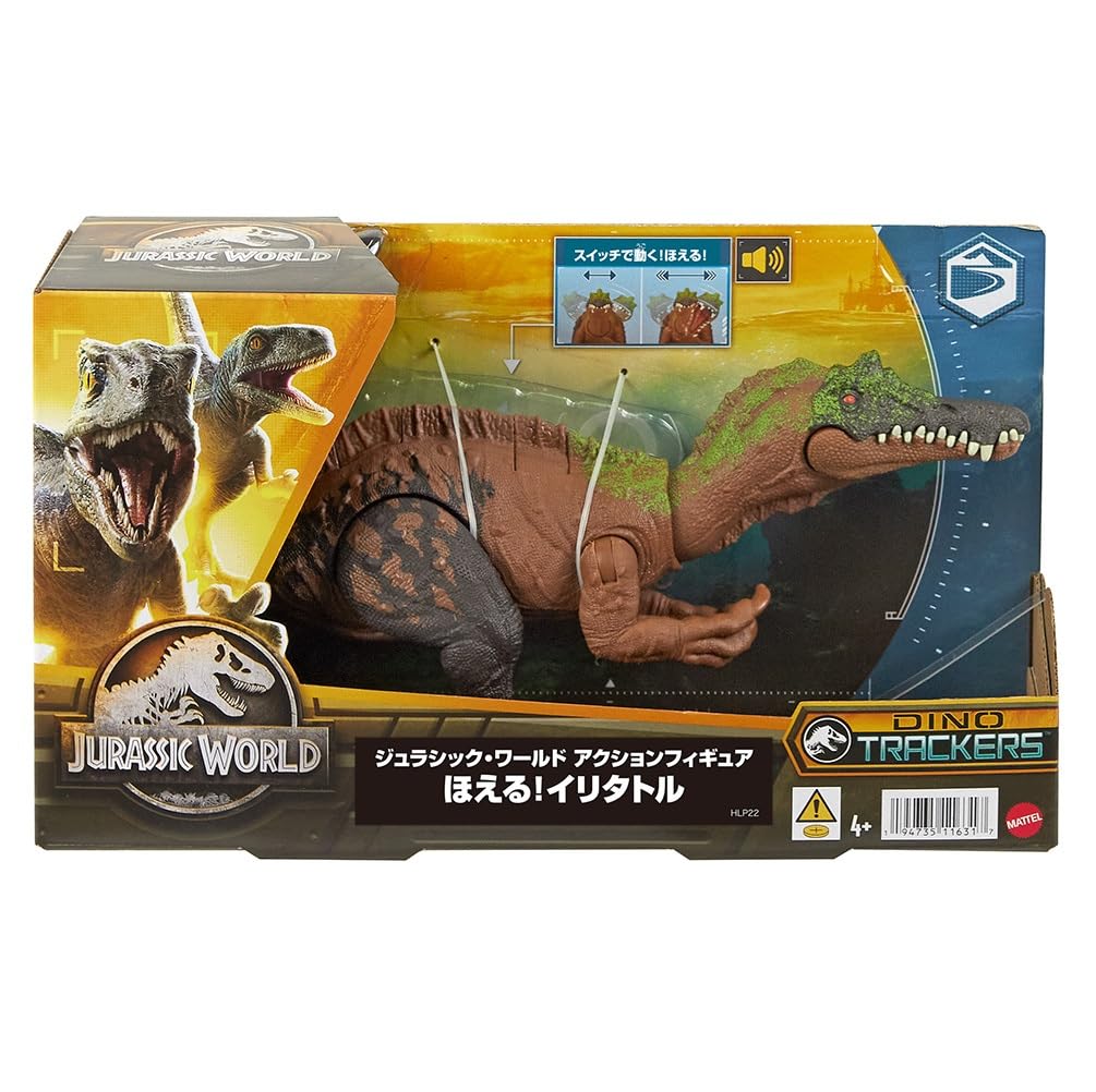Фигурка Mattel Jurassic World Action Figure Iritator возрастом от 1 до 2 лет и HLP22 (МИР ЮРСКОГО ПЕРИОДА) Рев! [Общая длина приблизительно. 34,5 см] [4 вверх]