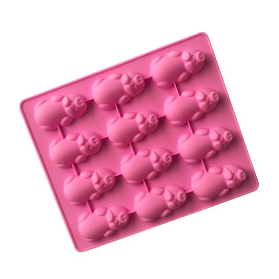 Форма для шоколада в форме свиньи, антипригарная силиконовая форма для конфет, 12 сеток, форма для десерта для домашней кухни