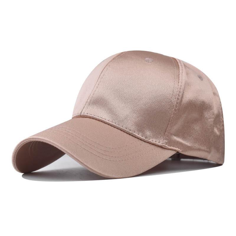 Silk Satin Women Men Baseball Caps Glossy SImple Korea Sun Hat Summer Baseball Hats Hip Hop Visor Hat