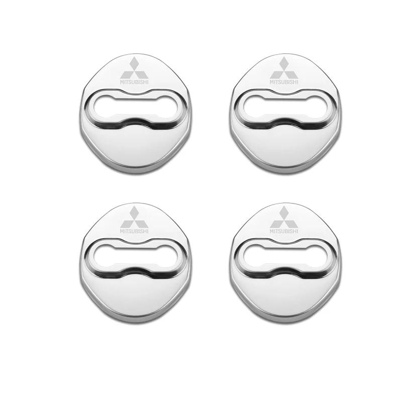 4 шт. Автостайлинг крышка замка двери автомобиля Автомобильные эмблемы Чехол Для Mitsubishi Asx Lancer Outlander Pajero Ralliart