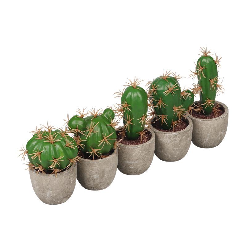 Simulation Foam Cactus/Cactus Potted Plant, Micro-Landscape Office Home Decoration Diy Simulation Potted Plant