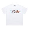 Cross-border new graffiti letter printing European and American street trendy brands loose and versatile casual men's and women's short-sleeved round