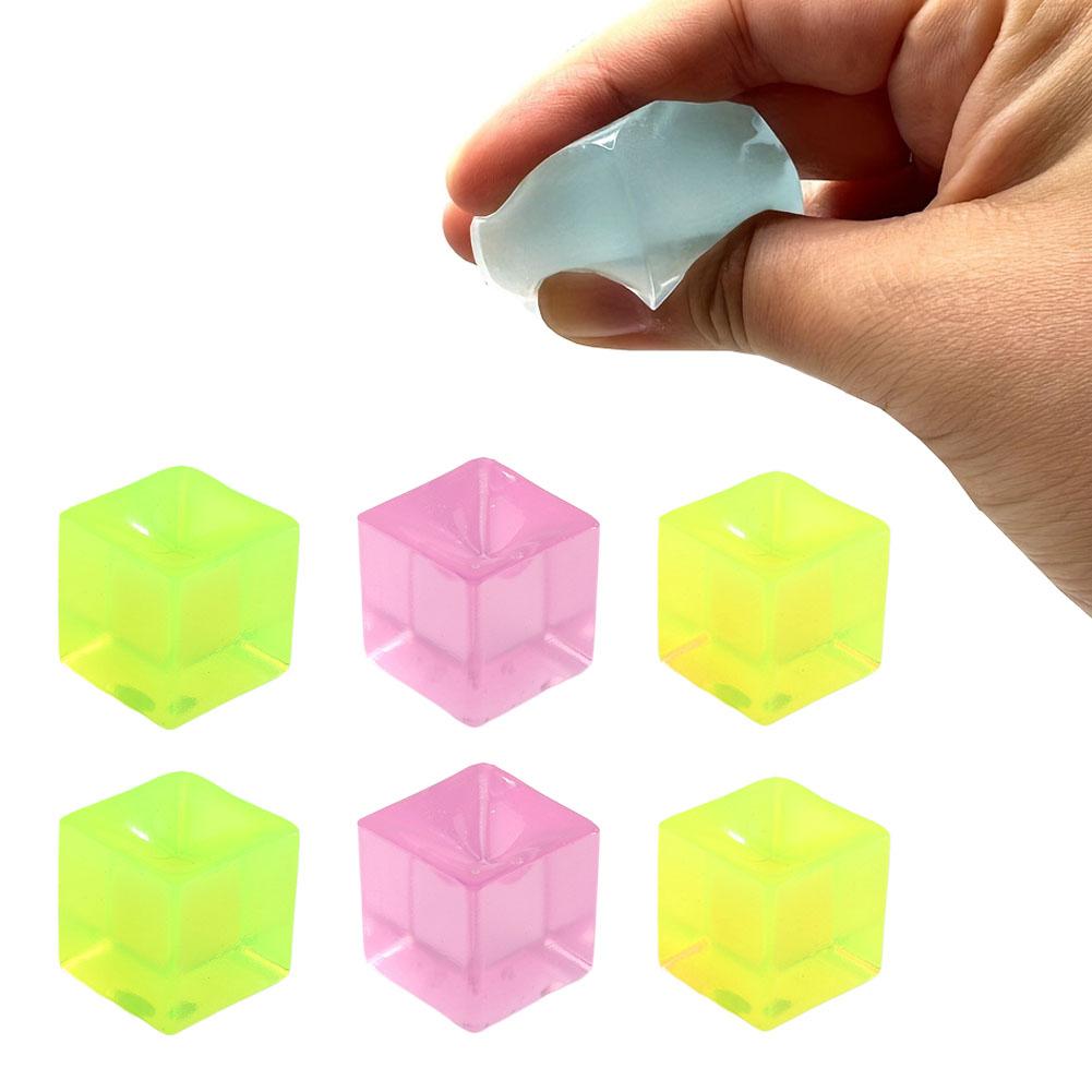 2.5cm Transparent Ice Cube Fidget Toy Mini Mochi Stress Sensory Kawaii Ball Relief Anxiety Paw V3Z6