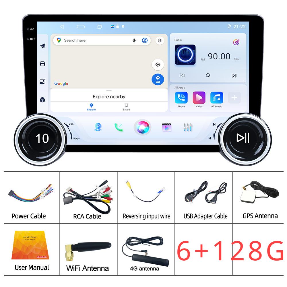 Reakosound Android 8 core Car Radio 10.1 Экран Высокое разрешение GPS-навигация Bluetooth DSP Универсальный автомобильный мультимедийный проигрыватель FAN