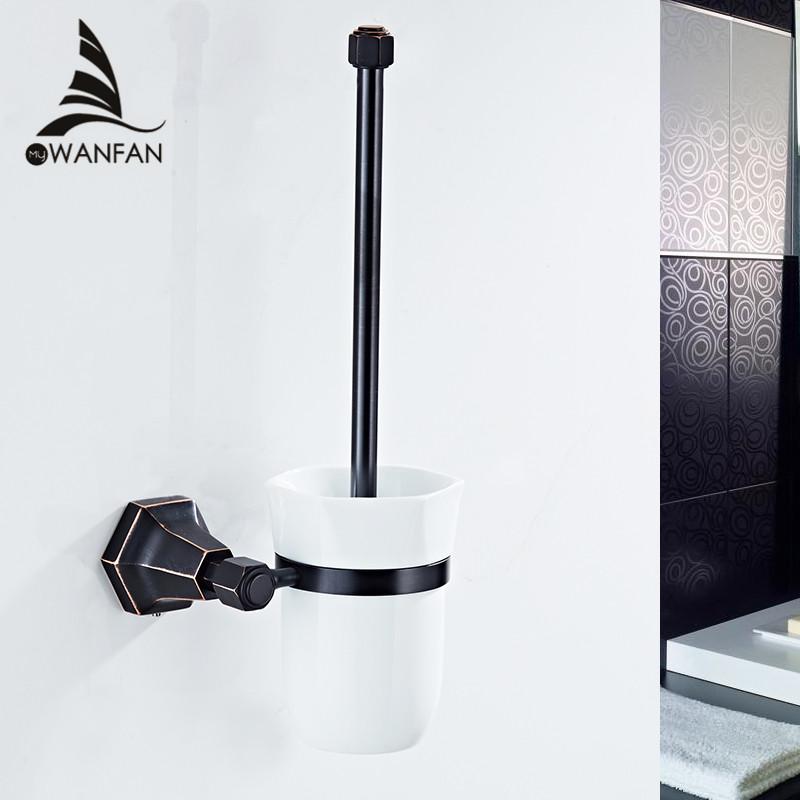 Toilet Brush Holders European Brass Chrome Plated Bathroom Products Toilet Brush In Cleaning Brushes Bathroom Accessories 93009