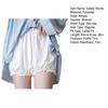 Mid-rise Elastic Waistband Solid Color Safety Shorts Ruffle Trim Seamless Women