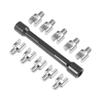 Universal Motorcycle Spoke Spanner Set with 10 Interchangeable Tips Spoke Adjuster Tool for Motorbike Wheel Adjustment