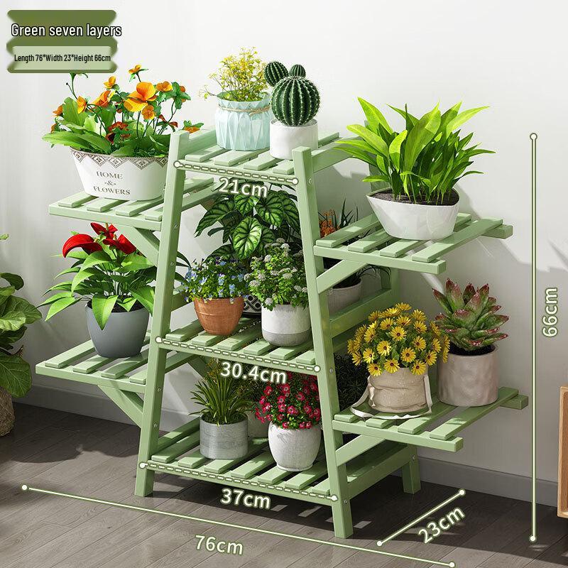 Solid Wood Multi-Tier A-Frame Plant Stand
