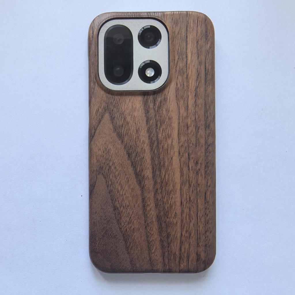 OnePlus 15 MagSafe-Compatible Wooden Magnetic Wireless Charging Car Phone Case