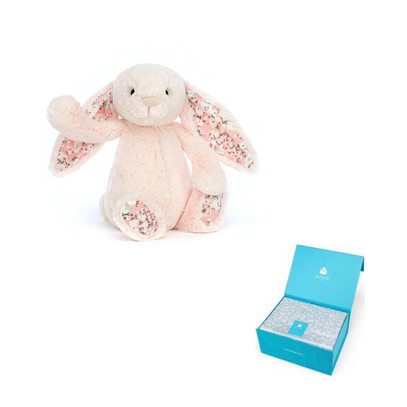 JELLYCAT Серия Бонни Кролик Девочка Цветочная Ткань Вишнево-Розовый Бонни Кролик Китай Ограниченная Успокаивающая Кукла Плюшевая Кукла 18см/31см/51см Высота