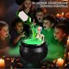 Witch Brewing Pot Fog Machine Cauldron Bowl with Floating Potions Bottle Quick Setups Halloween Atmospheres Decoration