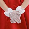 Children's Bow Fishnet Dress Gloves Wedding Flower Girl White Gloves Comfortable Breathable Women Gloves