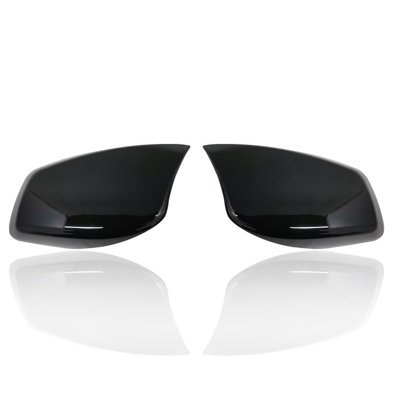 Черные крышки бокового зеркала заднего вида из углеродного волокна для BMW 5 серии E60 E61 E63 E64 2004-2008 520i 525i 528i 528xi 530i