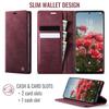 Для Samsung Galaxy S21+ 5G Чехол CASEME Серия 033 Кошелек с блокировкой RFID Подставка Кожаный чехол для телефона с текстурой теленка