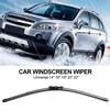 1 шт. Щетки стеклоочистителя для автомобиля, универсальные U-образные, мягкие, резиновые, без косточек, прочные, снижающие уровень шума, автомобильные дворники 14", 16", 19", 20", 22"