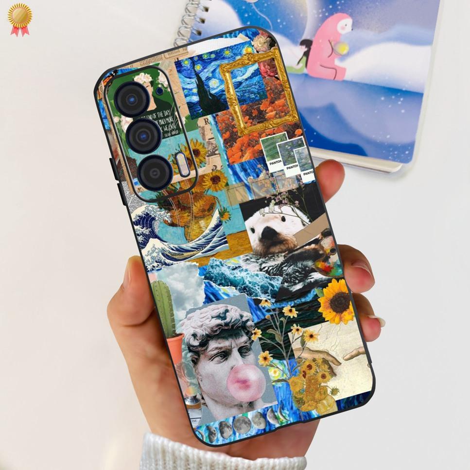 Для Motorola Edge 2021 Чехол Роскошный Прозрачный Милый Кот Лев Женский Ударопрочный Мягкий ТПУ Силиконовый Задний Чехол Для Motorola Edge 21 Funda