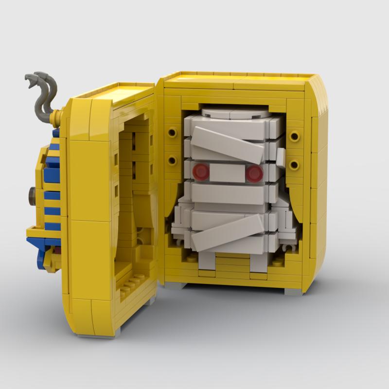 Нетоксичный Moc Средневековый Древний Египет Археологический Мумия Фараон Строительные Блоки Игрушка Квадратная Голова 3D Ручной Работы Зомби Вампир