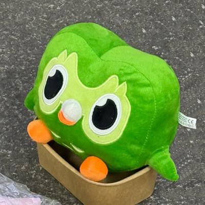 Новая милая зеленая плюшевая игрушка Duolingo Duo Сова Мультяшная Аниме Плюшевая Игрушка Мягкая Набивная Животная Кукла Подарок на День Рождения для Детей Обнимательная Пушистая Милая