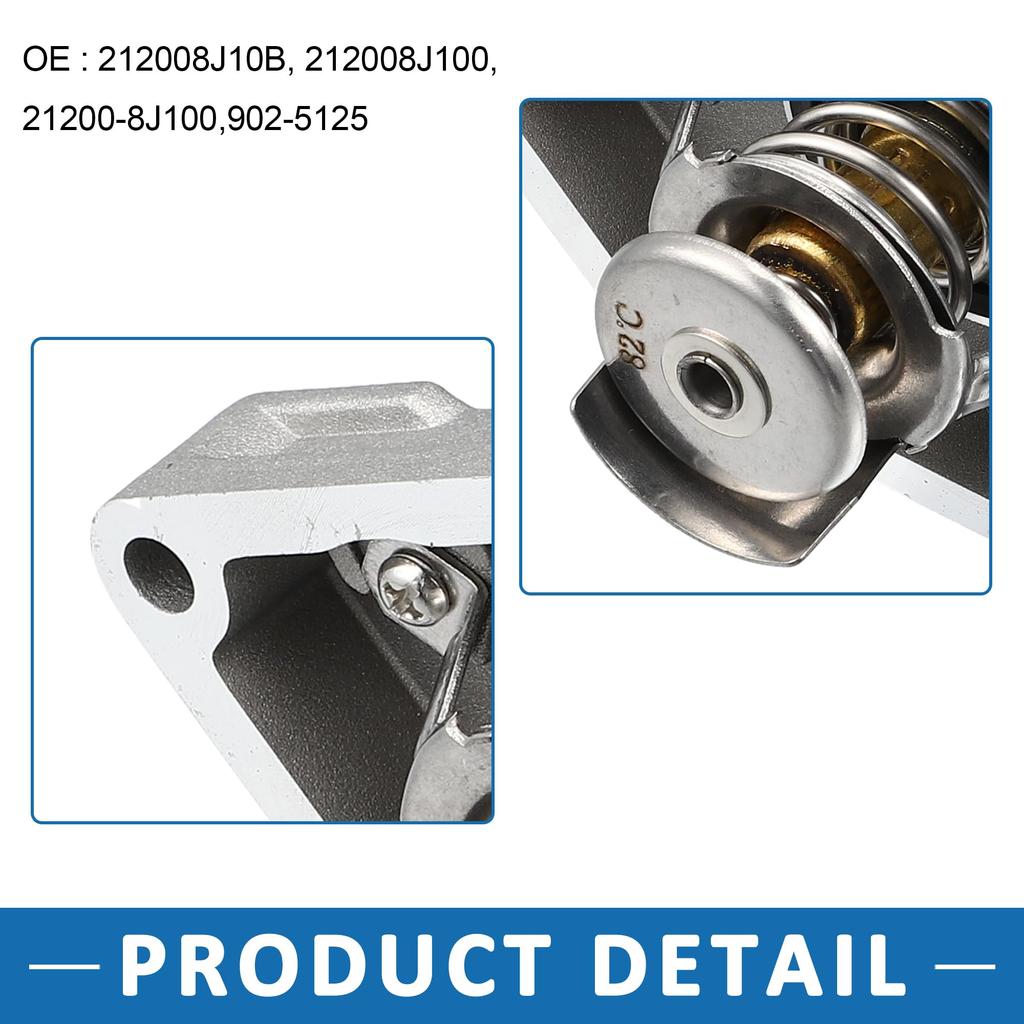 ABSOPRO Корпус термостата системы охлаждения двигателя 212008J10B Корпус термостата для Nissan Quest Черный 2004-2009,
