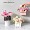 1PC Beautiful Metal Chain Flower Box Bouquet Storage Bucket Paper Mother's Day Wedding Fashion