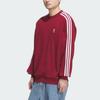 Adidas Оригинальная мужская толстовка Adicolor FW24 Oversize Crew Retro Sports с длинным рукавом и круглым вырезом в студенческом стиле, цвет малиновый JN9789