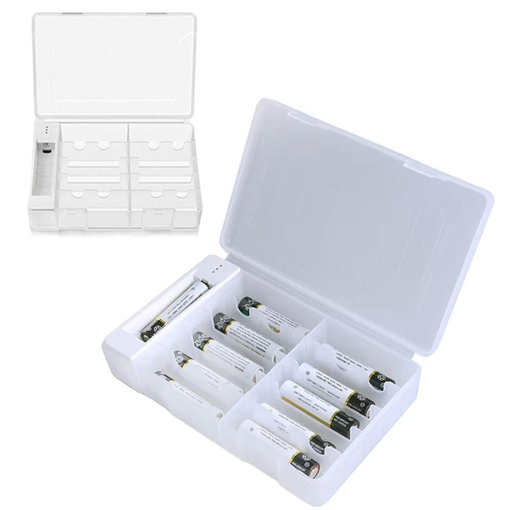 Надежный запирающийся ящик для хранения аккумуляторов вмещает 20 ячеек Прозрачный корпус для аккумуляторов для домашнего использования