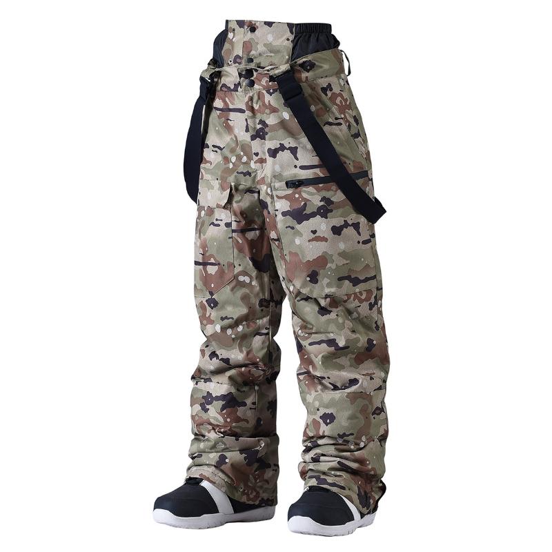 Мужские уличные зимние теплые лыжные брюки утепленные водонепроницаемые ветрозащитные лыжные брюки для мужчин дышащие спортивные тренировочные оверсайз сноубордические снежные брюки