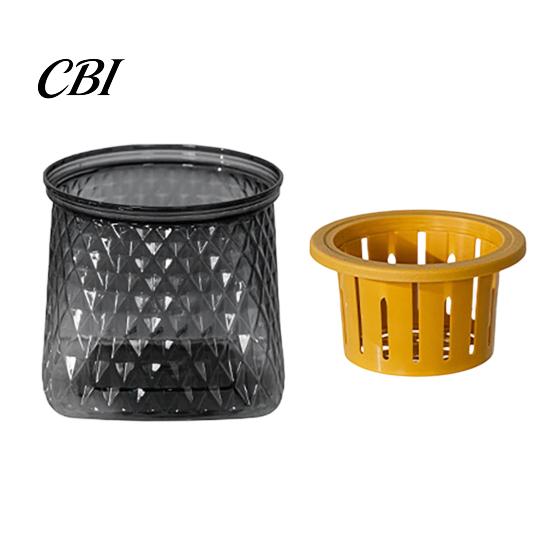 Breathable Root Planter Self Watering for Indoor Plants, Transparent Hydroponic Planter, Decorative Modern Home Office Decor Flowerpot with Wick Rope