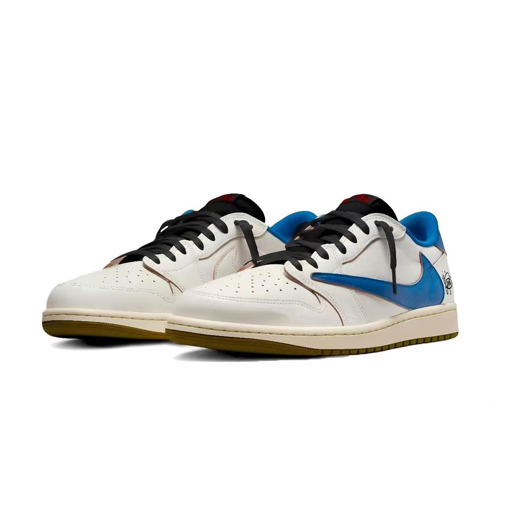 Travis Scott x Jordan Air Jordan 1 Lightning Travis Scott X AJ1 Low Коллаборация DZ4137-700(Команда1677- )